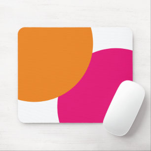 Modern Pink & Orange Abstract Mouse Pad