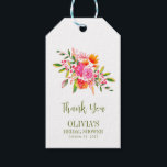 Modern Pink Orange Floral Bridal Shower Custom Gift Tags<br><div class="desc">Modern Pink and Orange Watercolor Floral Simple Bridal Shower Custom Thank You Gift Tags</div>