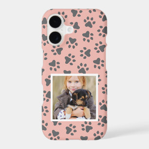 Modern Pink Paw Print Photo