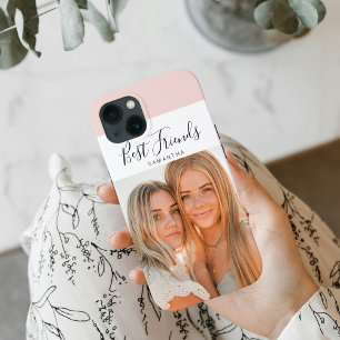 Modern Pink Personal Photo Best Friends Gift iPhone 13 Case