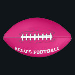 Modern Pink Personalized Kid's Football<br><div class="desc">The Modern Pink Personalized Kid's Football is designed to be found on a green field effortlessly allowing for more fun time playing and locating a child's football in a grouping of kids' footballs at practice.</div>