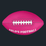 Modern Pink Personalized Kid's Football<br><div class="desc">The Modern Pink Personalized Kid's Football is designed to be found on a green field effortlessly allowing for more fun time playing and locating a child's football in a grouping of kids' footballs at practice.</div>