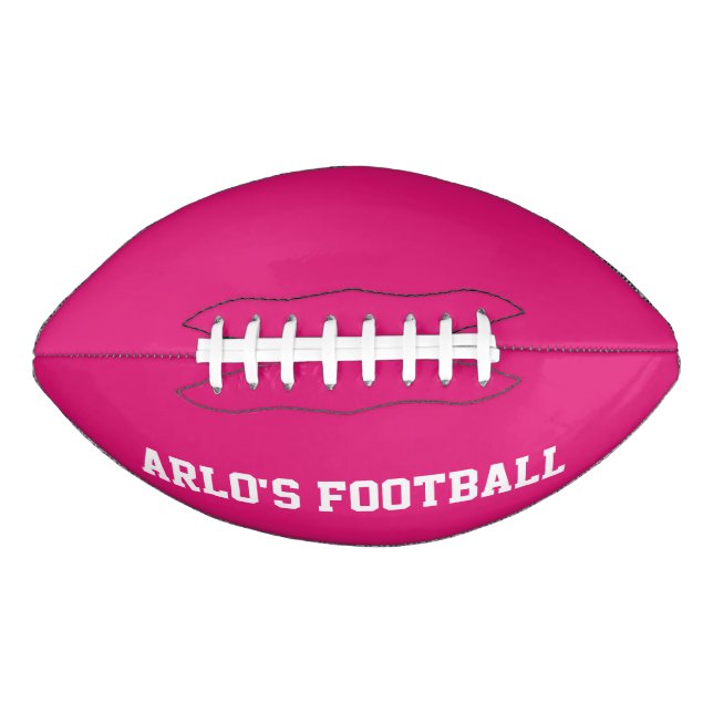 Modern Pink Personalized Kid's Football (Front)