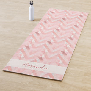 Modern Pink Personalized Yoga Mat