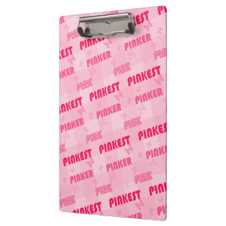 Modern Pink Pinker Pinkest Pattern Clipboard