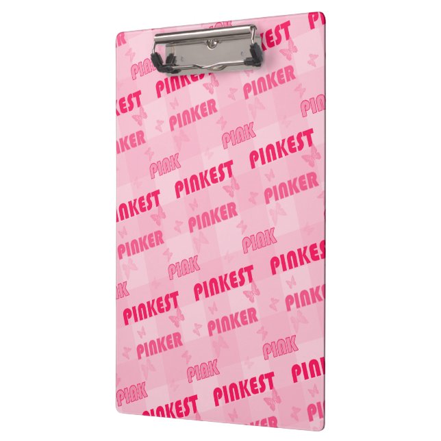 Modern Pink Pinker Pinkest Pattern   Clipboard (Left)