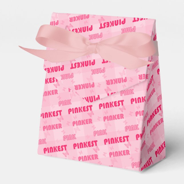 Modern Pink Pinker Pinkest Pattern   Favor Box (Front Side)