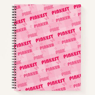 Modern Pink Pinker Pinkest Pattern Notebook