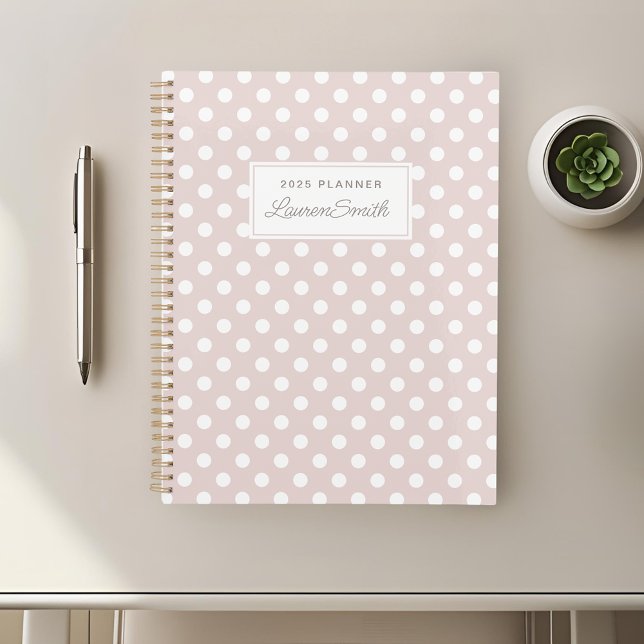 Modern Pink Polka Dots Planner (Creator Uploaded)
