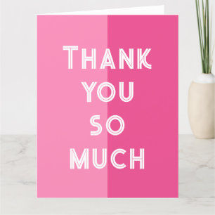 Modern pink pop art Thank You card