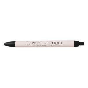 Modern Pink Professional Business Name Branded Black Ink Pen