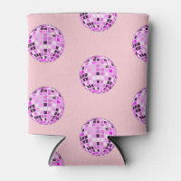 Modern Pink Purple Disco Ball Pattern Pastel Pink