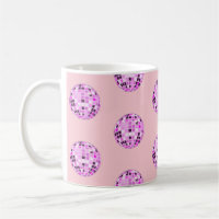 Modern Pink Purple Disco Ball Pattern Pastel Pink
