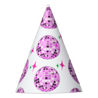 Modern Pink Purple Disco Ball White Party