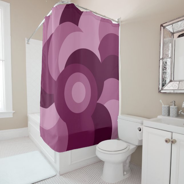 Modern pink purple geometric art (In Situ)