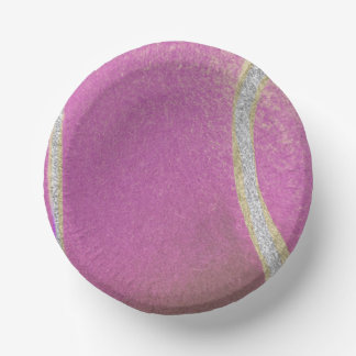 Modern Pink Purple Tennis Ball Paper Plate