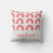 Modern Pink Rainbow Grey Adorable Kids Custom