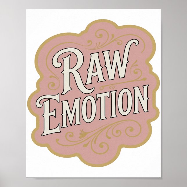 Modern Pink RAW EMOTION Print (Front)