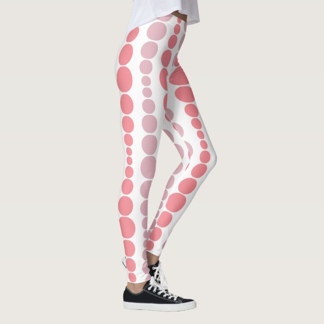Modern Pink Rectangles  Leggings (Right)