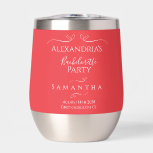 Modern Pink Red Bachelorette Party Favour