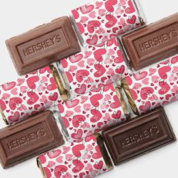 Modern Pink Red Heart Pattern