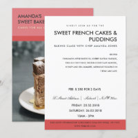 MODERN PINK RED PHOTO WORKSHOP INVITE TEMPLATE