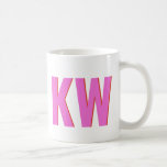 Modern Pink Red Shadow Monogram Personalized Coffee Mug<br><div class="desc">Sip in style with this modern monogram mug featuring a sleek design in pink with a bold red shadow effect. Personalized with your initials, this mug combines contemporary flair with a touch of elegance. The striking colour combination and minimalist typography make it a standout piece, perfect for adding a personalized...</div>