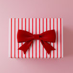 Modern Pink Red Stripes Christmas Wrapping Paper<br><div class="desc">Pink Red Modern Christmas Gift Wrapping Paper with a classic stripes pattern design. A simple, minimal design perfect for your winter holiday gift wrap season. Original Design by Ana Garza/Kardz Studio Designs. Love this design? Click the follow store button to see more like it. Feel free to contact me through...</div>