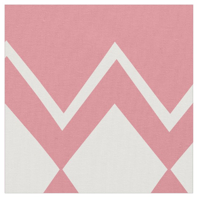 Modern Pink Retro Personalized Fabric (Close Up)