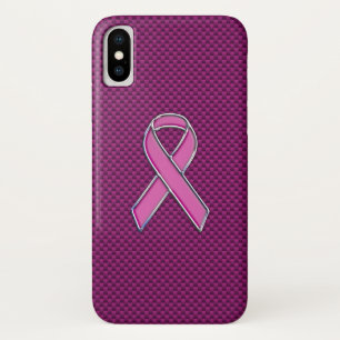Modern Pink Ribbon Awareness Design Case-Mate iPhone Case