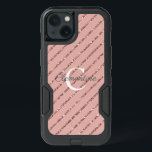Modern Pink Rose Gold Glitter Stripes Monogram<br><div class="desc">Elegant, Modern Blush Pink Rose Gold Glitter Stripes Monogram Protective Phone Case Keep your phone safe without sacrificing glamour with our stylish faux blush pink glittery sparkly stripes! Add your own monogram and name for a truly personalized product. Easy to customize text, fonts, and colours. Created by Zazzle pro designer...</div>