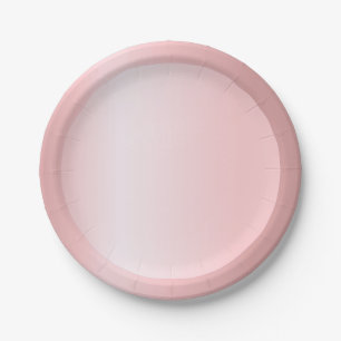 Modern Pink Rose Gold Trendy Elegant Template Paper Plate