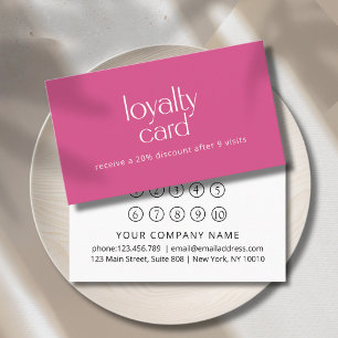 Modern Pink Salon 10 Loyalty Card