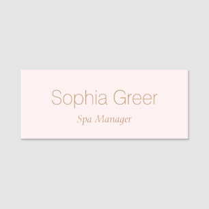 Modern Pink Salon Spa  Name Tag