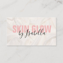 Modern Pink Silk Professional Business Card