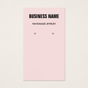 Modern pink simple trendy earring display card