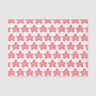 Modern Pink Star Sketch Pattern Tissue Paper