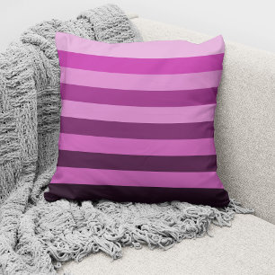 Modern Pink Stripes Pattern Throw Pillow