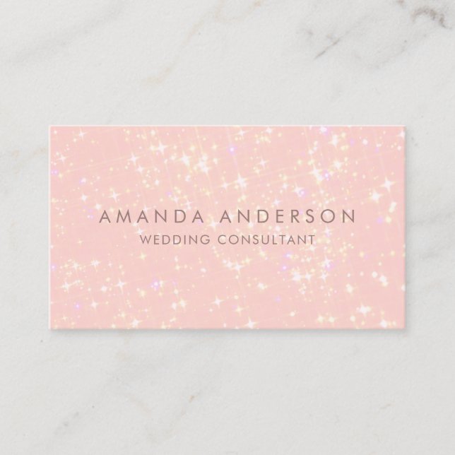 Modern Pink Subtle Glitter Bokeh | Business Card (Front)