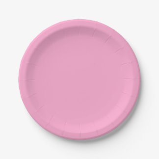 Modern Pink Template Create Your Own Party Custom Paper Plate