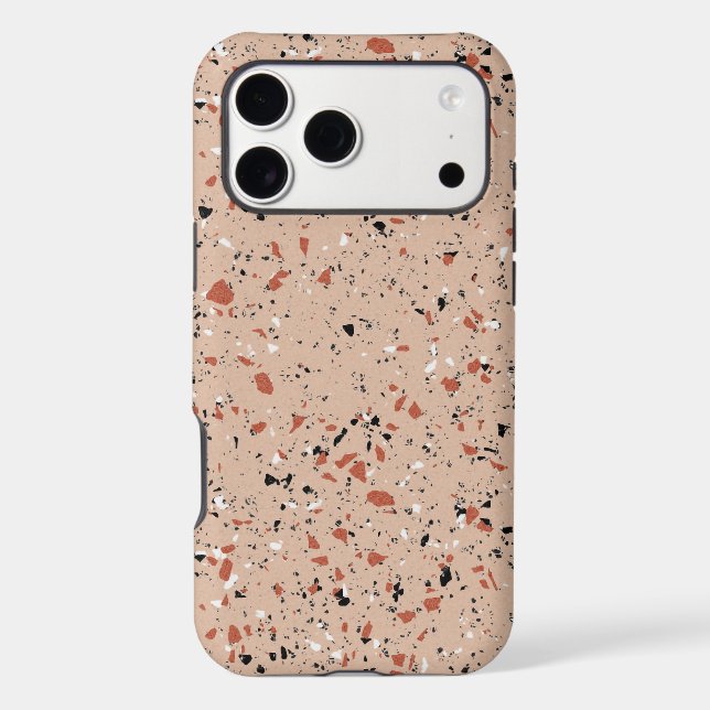 Modern Pink Terrazzo Print Pattern (Back)