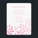 Modern Pink Tree of Life Bat Mitzvah Insert Cards<br><div class="desc">Custom Bat Mitzvah insert cards for reception,  directions,  or other information. Featuring pretty,  modern pink watercolor Star of David and swirly Tree of Life leaves.</div>