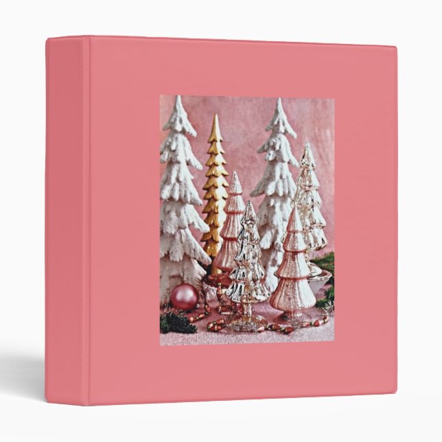 ***MODERN PINK TREES FOR CHRISTMAS MEMORIES*** BINDER (Front/Spine)