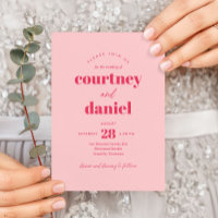Modern Pink Trendy Mix Match Wedding