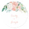 Modern Pink Tropical Floral Wedding Envelope Seals