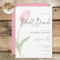 Modern Pink Tulip Solo Bridal Brunch