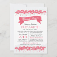 Modern Pink Umbrella Bridal Shower