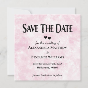 Modern Pink Watercolor Elegant Wedding Personalize Save The Date