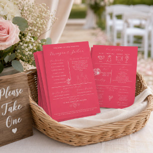 Modern Pink Wedding Infographic Program