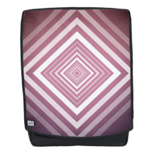 Modern Pink & White Gradation Squares Backpack